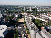 012 : Düsseldorf, Medienhafen, Stadttor, von oben